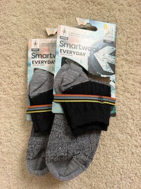 Smartwool Women's Everyday Cable Ankle Socks 2 Pack Merino Wool NWT LARGE